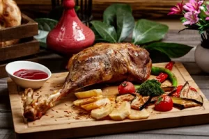 Receta de Pierna de cordero al horno con hierbas y vino