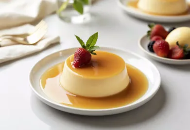 Rico flan de leche condensada