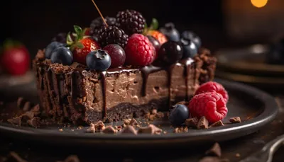 un delicioso cheesecake de chocolate