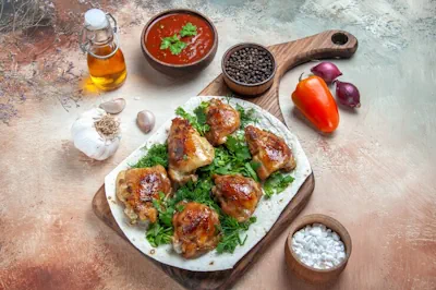 un sabroso pollo al horno