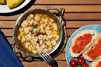 deliciosos Camarones al Pil Pil