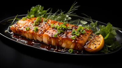 Un rico Salmón a la Naranja con Salsa Oriental
