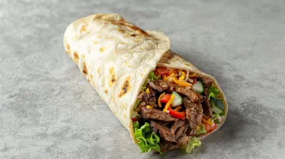 un rico y sabroso Shawarma de Cordero