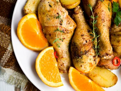 sabroso pollo a la naranja