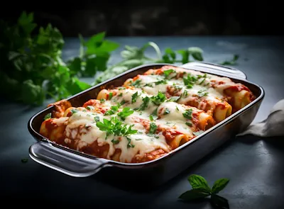 deliciosos canelones de pollo