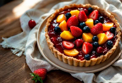 deliciosa Tarta con Frutas