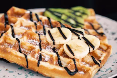 Waffles con Plátano, dulzura natural