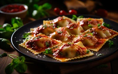 Unos ricos Ravioles de carne